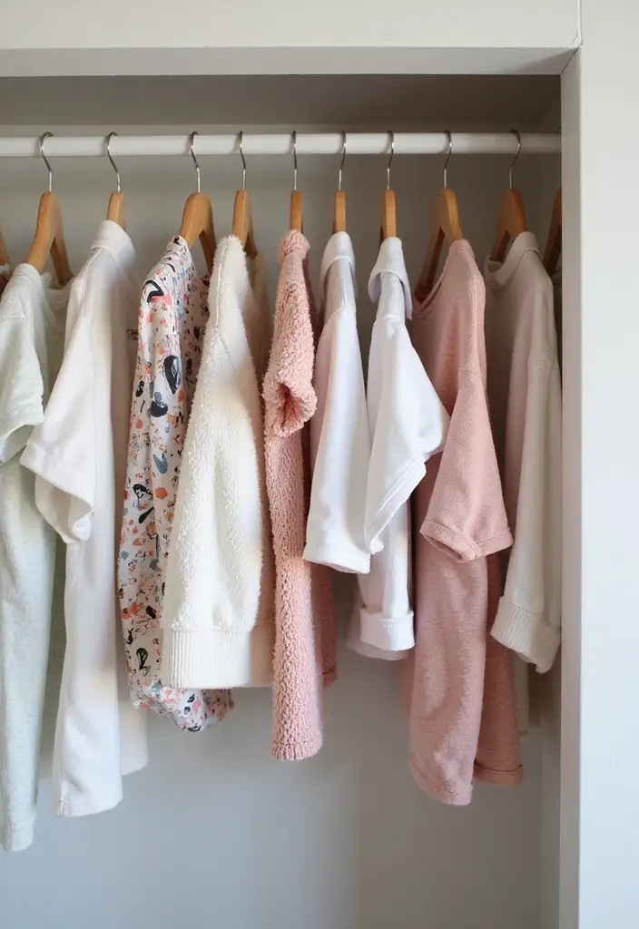 29 Nursery Closet Storage Hacks That Keep Everything Organized 7 29 Nursery Closet Storage Hacks That Keep Everything Organized - 7. Tension Rods for Mini-Hanging Racks