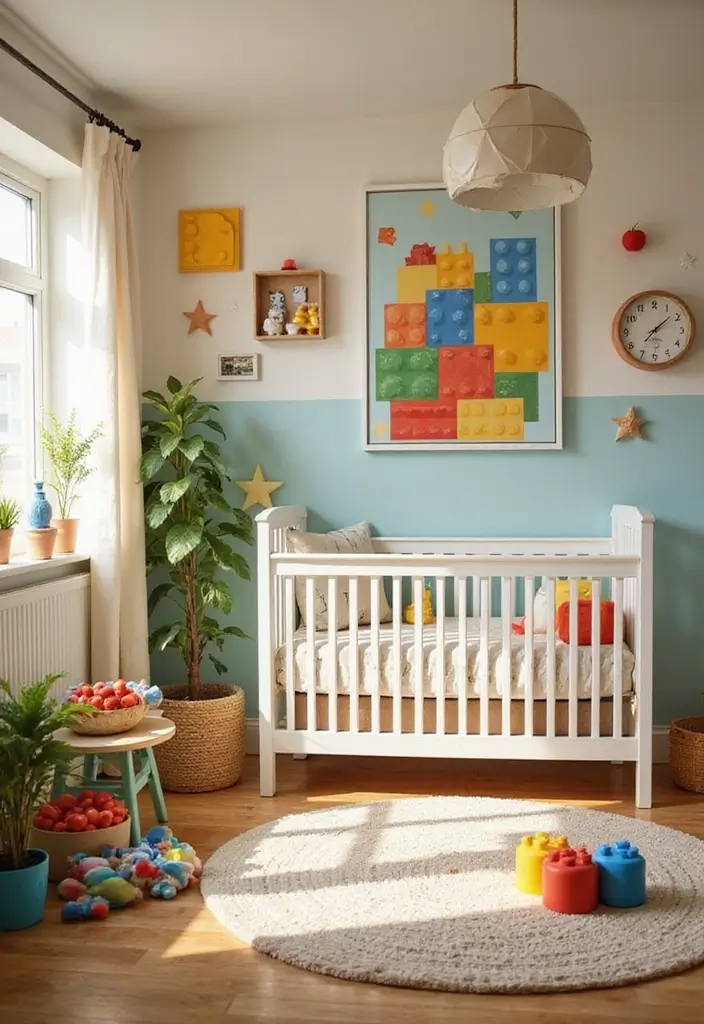 29 Nursery Ideas for Boys That Look Classic and Fun 15 29 Nursery Ideas for Boys That Look Classic and Fun - 15. Classic Building Blocks