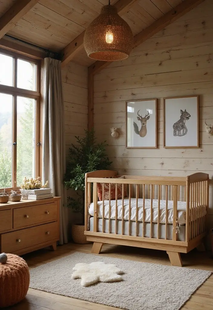 29 Nursery Ideas for Boys That Look Classic and Fun 18 29 Nursery Ideas for Boys That Look Classic and Fun - 18. Charming Woodland Cabin