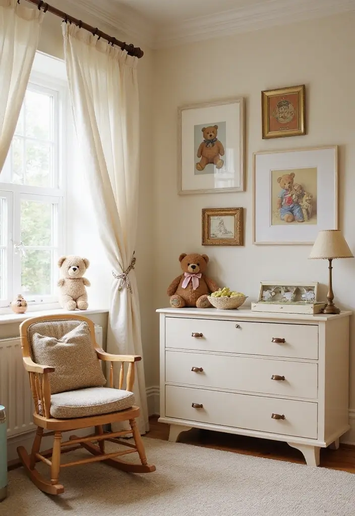 29 Nursery Ideas for Boys That Look Classic and Fun 2 29 Nursery Ideas for Boys That Look Classic and Fun - 2. Vintage Teddy Bear Wonderland