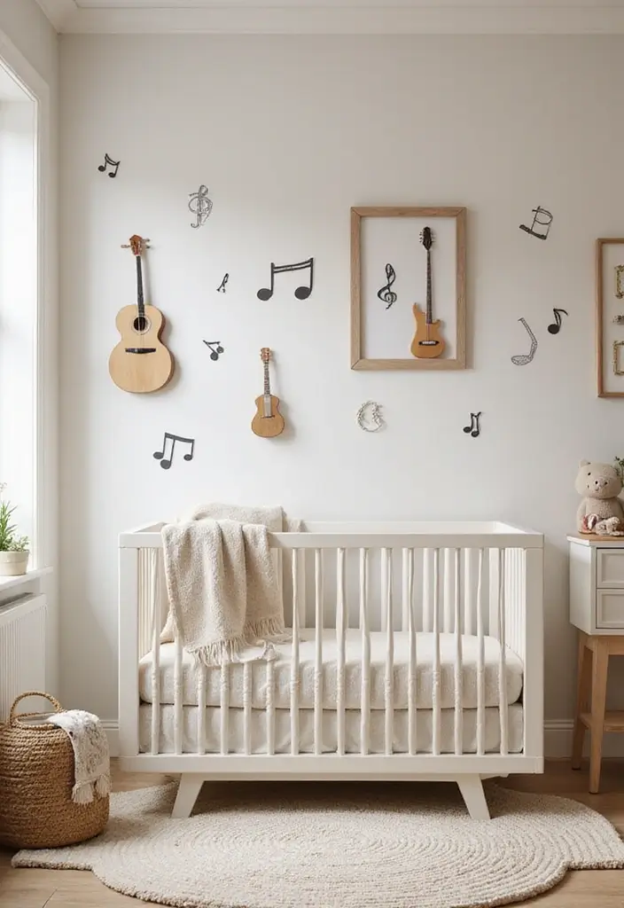 29 Nursery Ideas for Boys That Look Classic and Fun 26 29 Nursery Ideas for Boys That Look Classic and Fun - 26. Classic Music Room