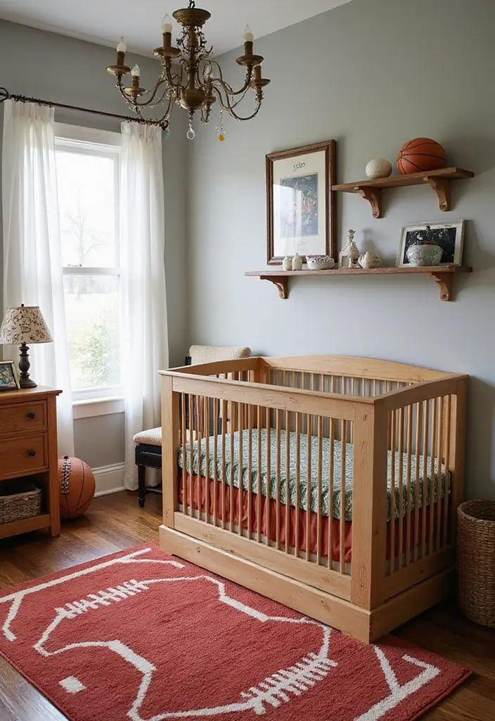 29 Nursery Ideas for Boys That Look Classic and Fun 4 29 Nursery Ideas for Boys That Look Classic and Fun - 4. Classic Sports Haven