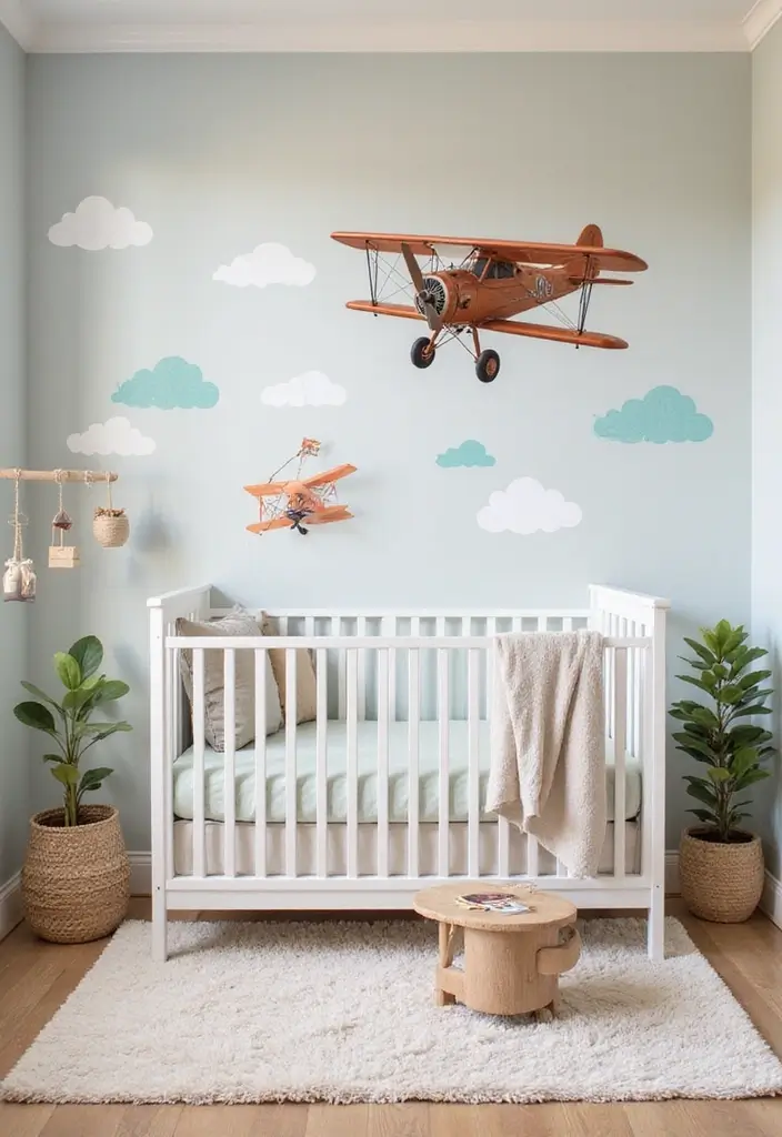 29 Nursery Ideas for Boys That Look Classic and Fun 5 29 Nursery Ideas for Boys That Look Classic and Fun - 5. Airplane Adventure
