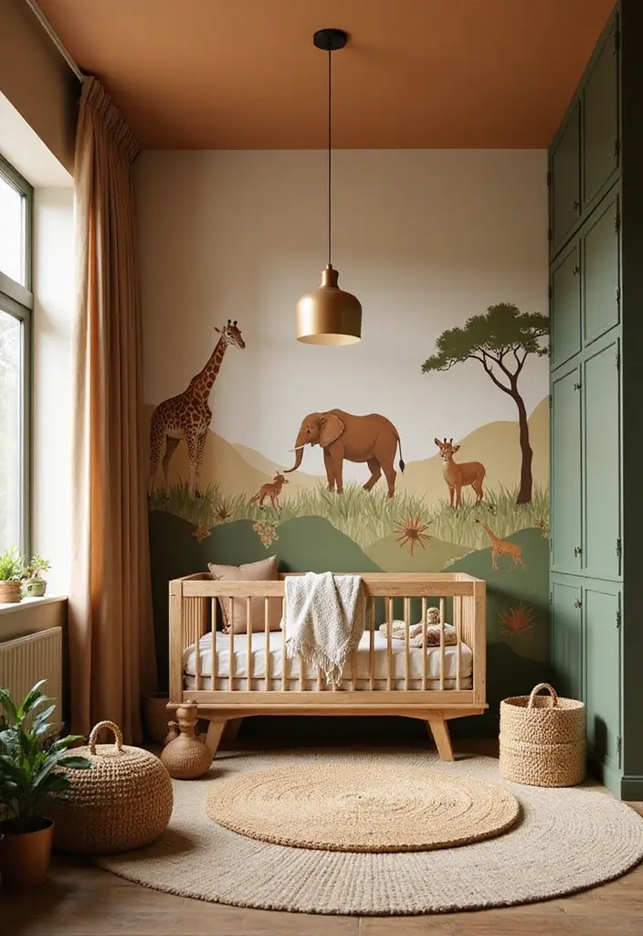 29 Nursery Ideas for Boys That Look Classic and Fun 7 29 Nursery Ideas for Boys That Look Classic and Fun - 7. Retro Safari