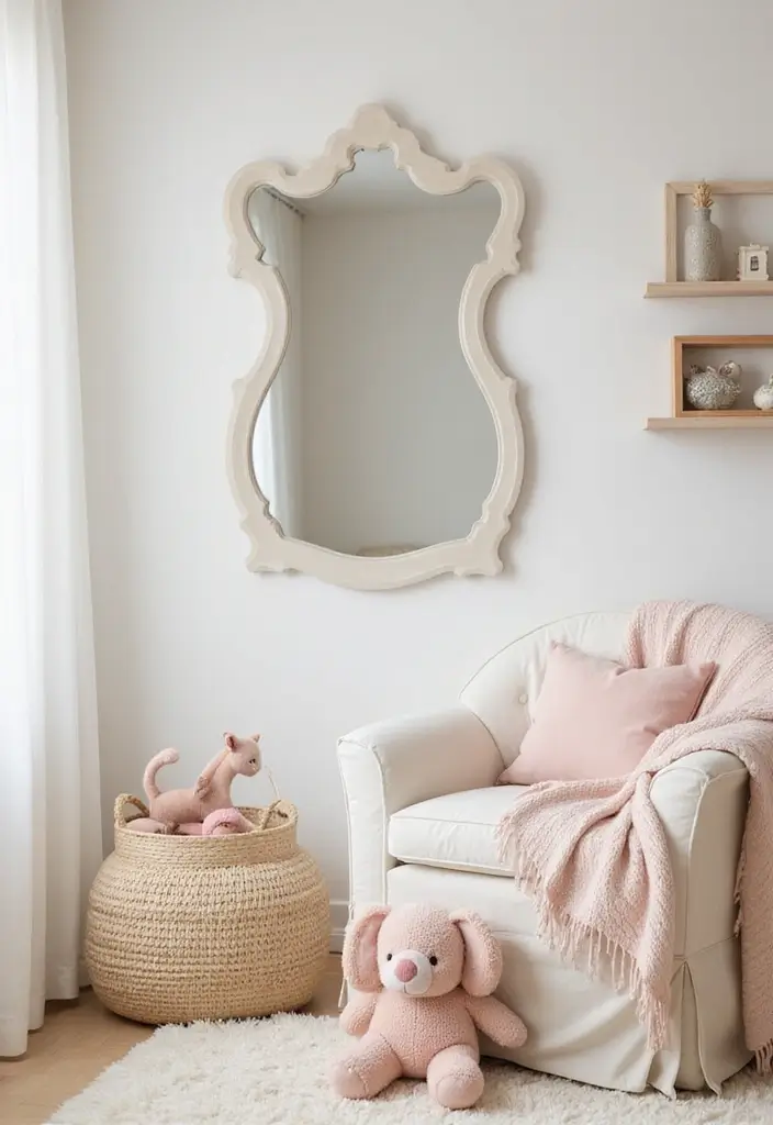 29 Nursery Mirror Designs That Add Light and Style 11 29 Nursery Mirror Designs That Add Light and Style - 11. Wall-Mounted Mirrors