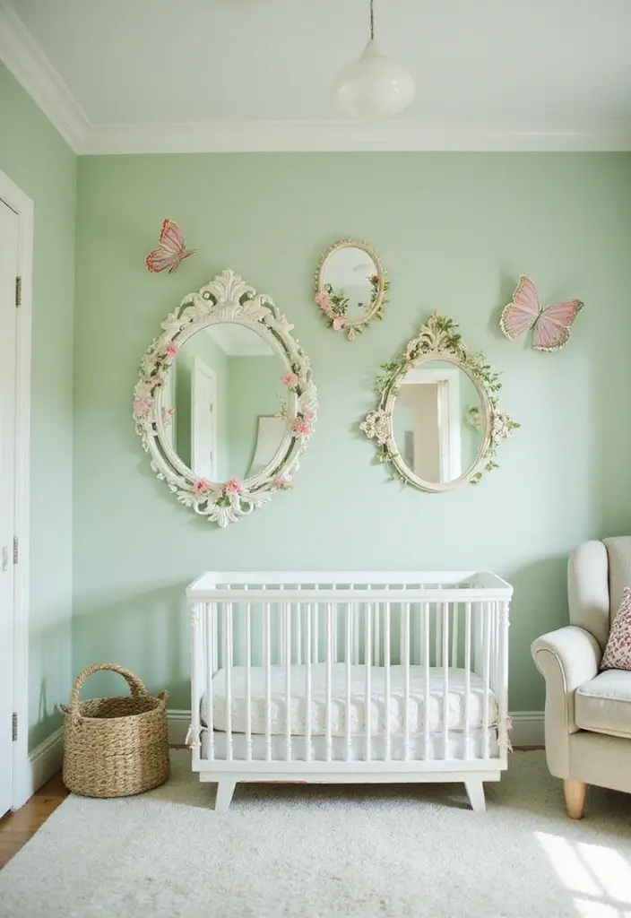 29 Nursery Mirror Designs That Add Light and Style 21 29 Nursery Mirror Designs That Add Light and Style - 21. Nature-Themed Mirrors