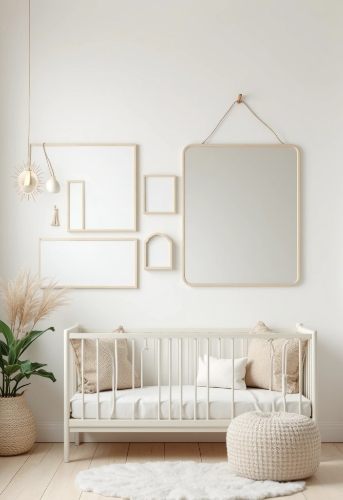 29 Nursery Mirror Designs That Add Light and Style 7 29 Nursery Mirror Designs That Add Light and Style - 7. Minimalist Designs