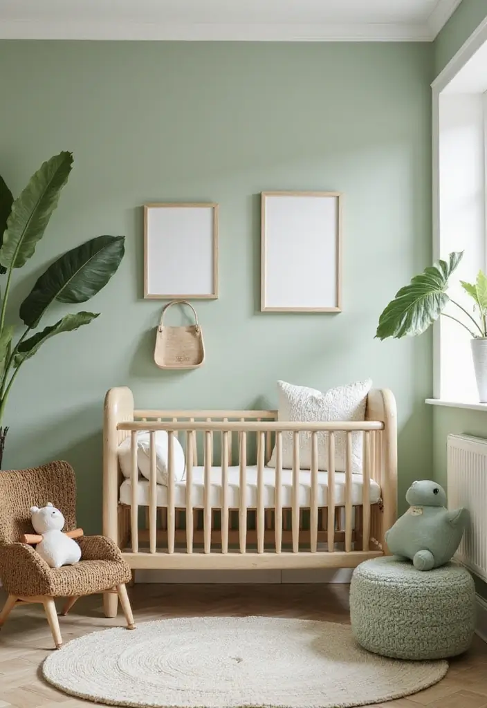 29 Sage Green Nursery Inspirations That Parents Can’t Resist 7 29 Sage Green Nursery Inspirations That Parents Can’t Resist - 7. Sustainable and Eco-Friendly Decor