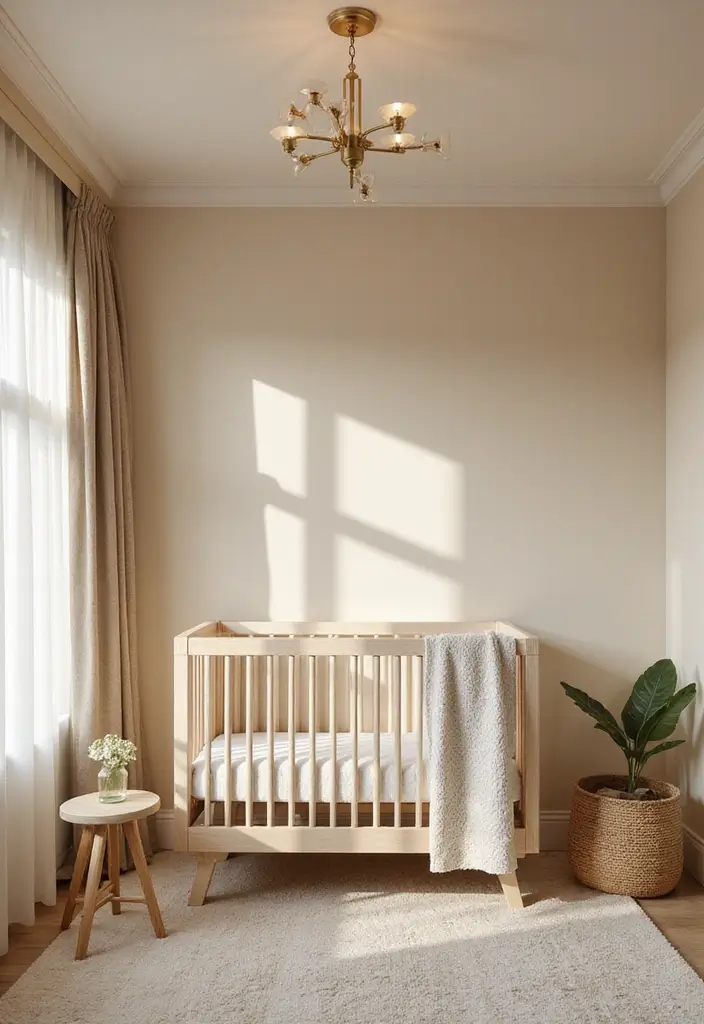 30 Beige Nursery Designs That Look Calm and Neutral 24 30 Beige Nursery Designs That Look Calm and Neutral - 24. Beige Ceiling for Added Depth