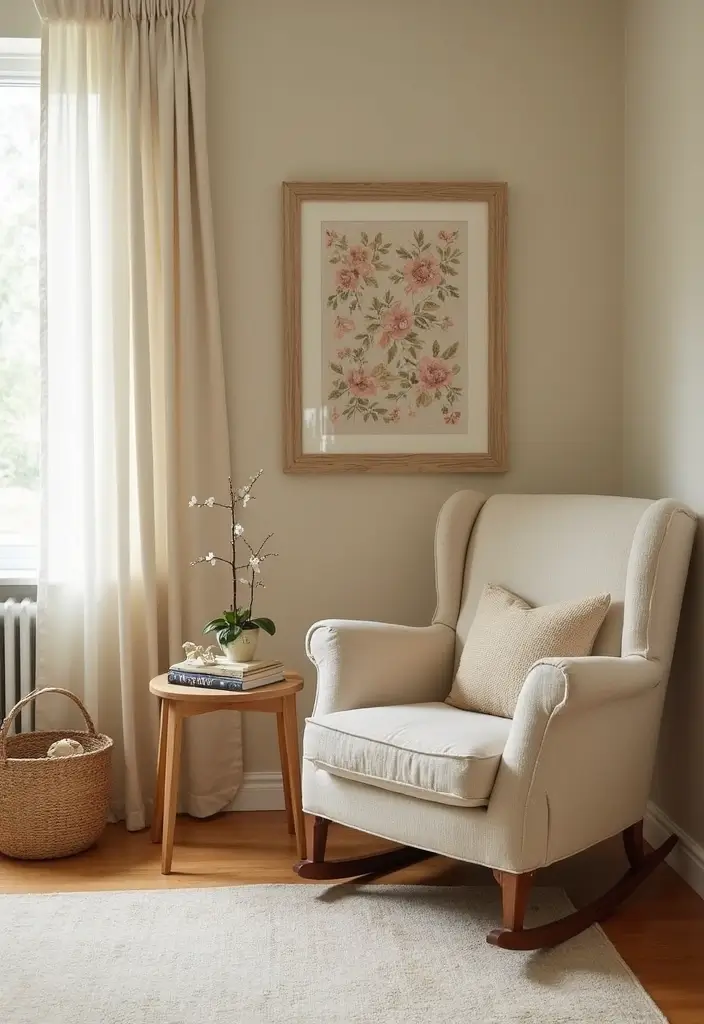 30 Beige Nursery Designs That Look Calm and Neutral 30 30 Beige Nursery Designs That Look Calm and Neutral - 30. Beige Nursery with Family Heirlooms