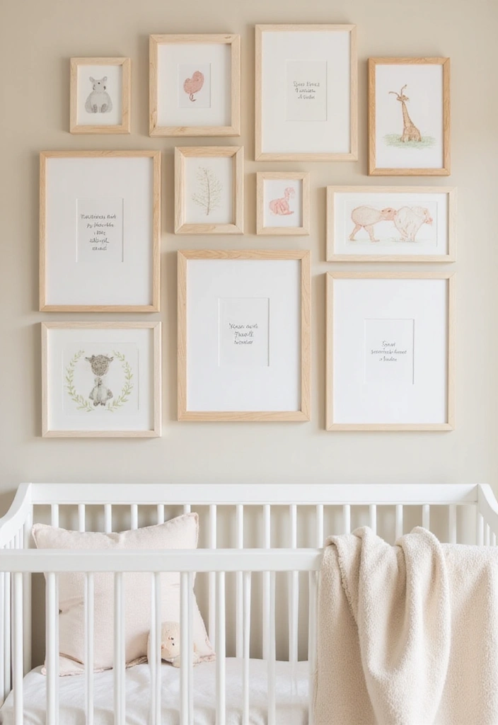 30 Beige Nursery Designs That Look Calm and Neutral 7 30 Beige Nursery Designs That Look Calm and Neutral - 7. Personalized Beige Art