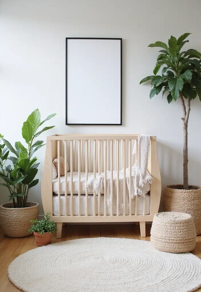30 Black and White Nursery Ideas That Look Minimalist and Chic - 14. Minimalist Nature Elements