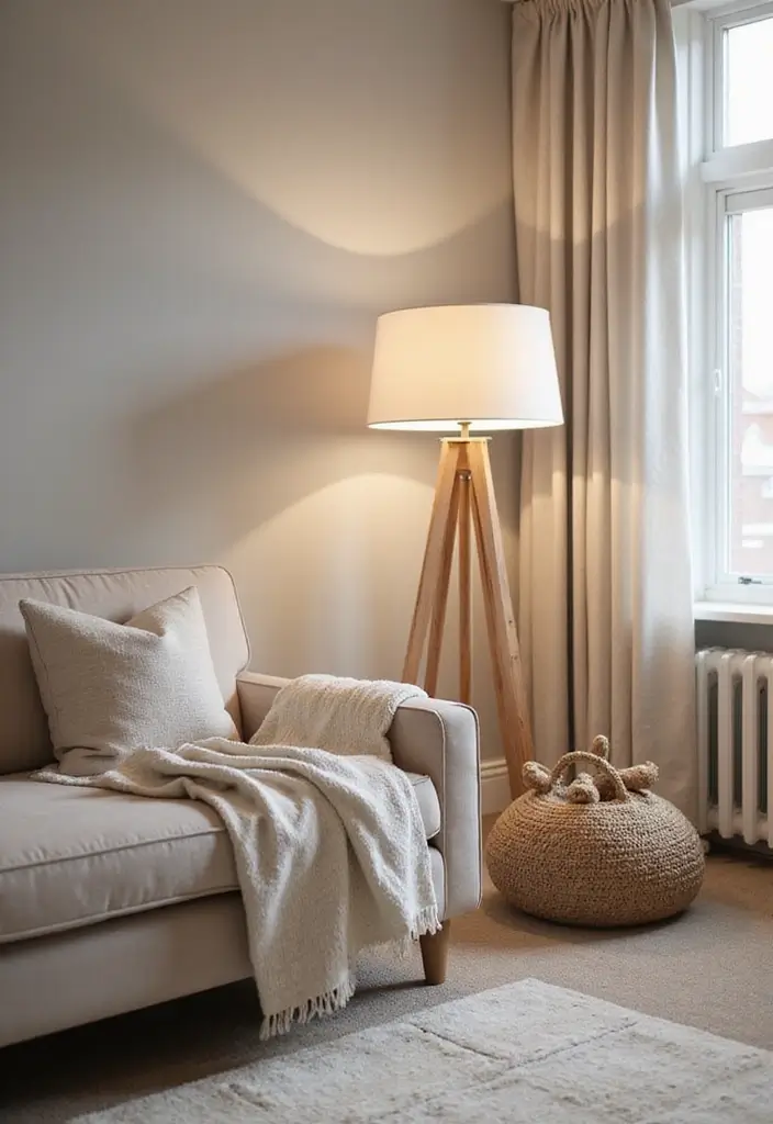 30 Black and White Nursery Ideas That Look Minimalist and Chic - 28. Minimalist Floor Lamps