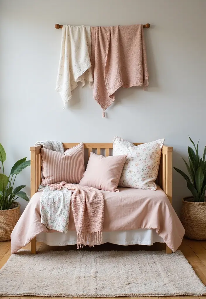 30 Cottagecore Nursery Ideas Full of Warmth and Magic 4 30 Cottagecore Nursery Ideas Full of Warmth and Magic - 4. Soft, Layered Textiles