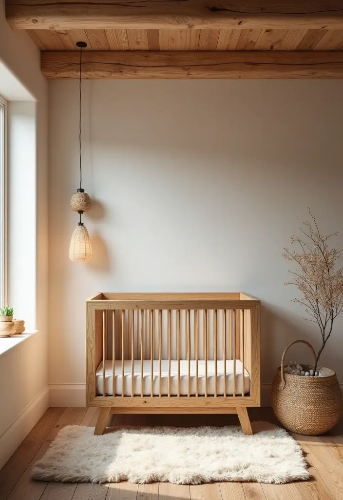 30 Forest Themed Nursery Ideas That Bring Nature Inside - 13. Natural Wood Elements