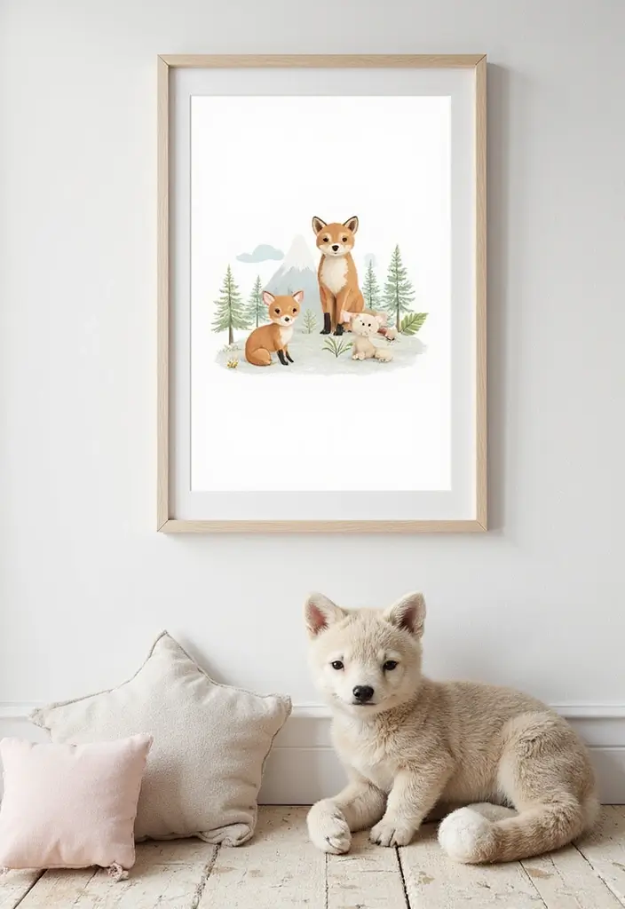 30 Forest Themed Nursery Ideas That Bring Nature Inside - 18. Nature-Inspired Wall Art