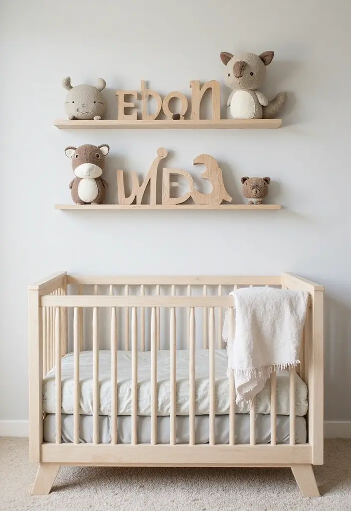 30 Forest Themed Nursery Ideas That Bring Nature Inside - 21. Personalized Name Decor