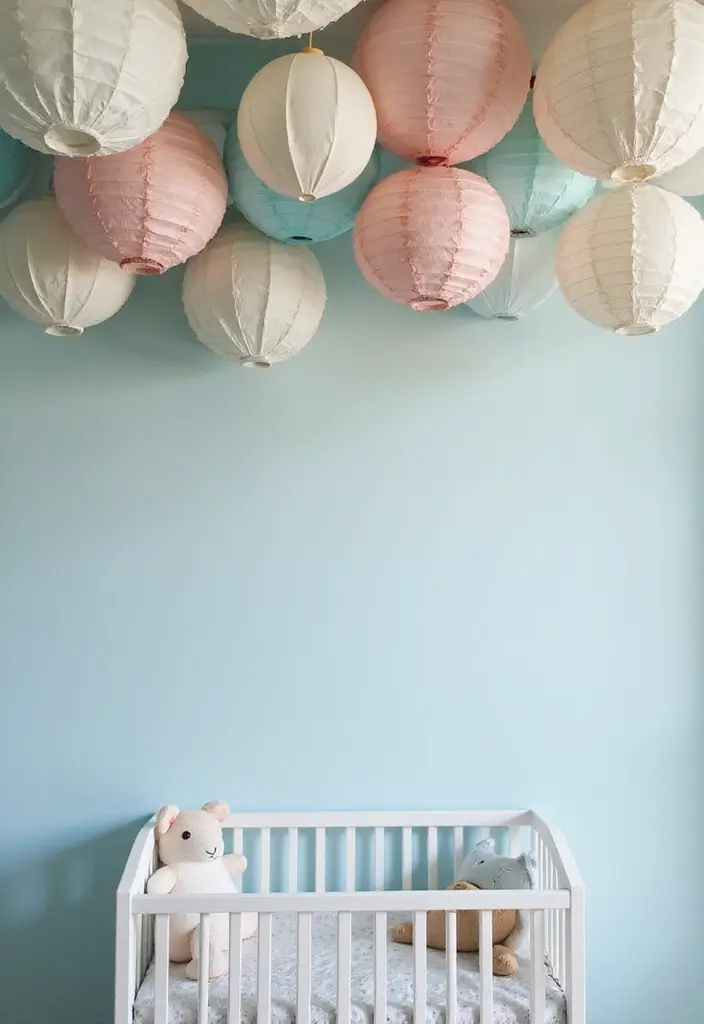 30 Forest Themed Nursery Ideas That Bring Nature Inside - 22. Forest-Themed Ceiling Decor