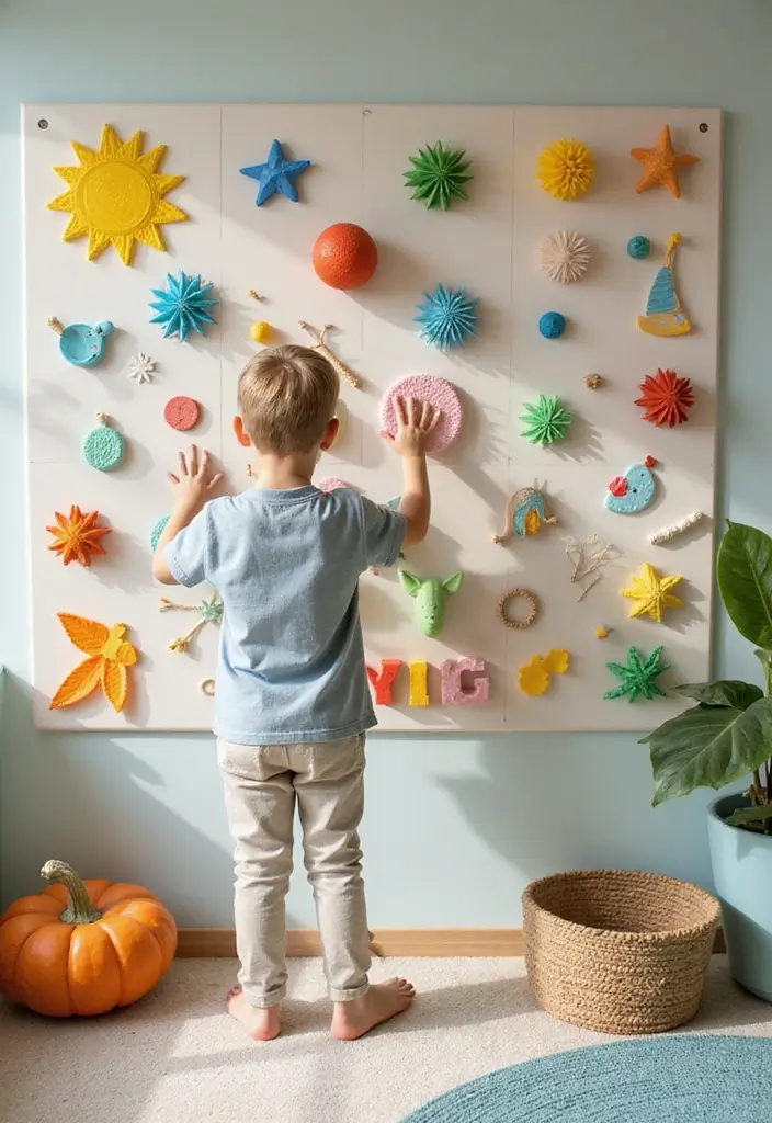 30 Nursery Accent Wall Ideas That Transform the Room - 17. Interactive Wall Panels