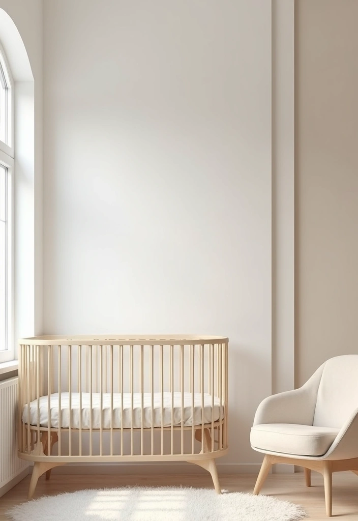 30 Nursery Accent Wall Ideas That Transform the Room - 21. Minimalist Lines