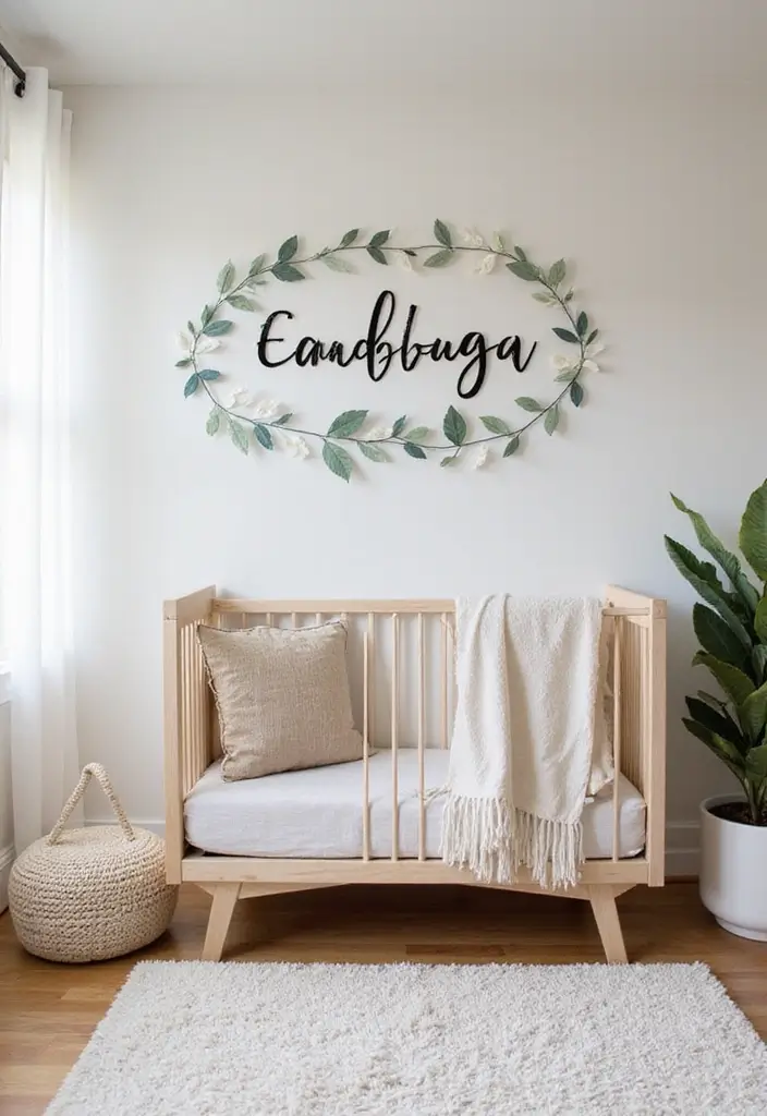 30 Nursery Accent Wall Ideas That Transform the Room - 28. Personalized Name Walls
