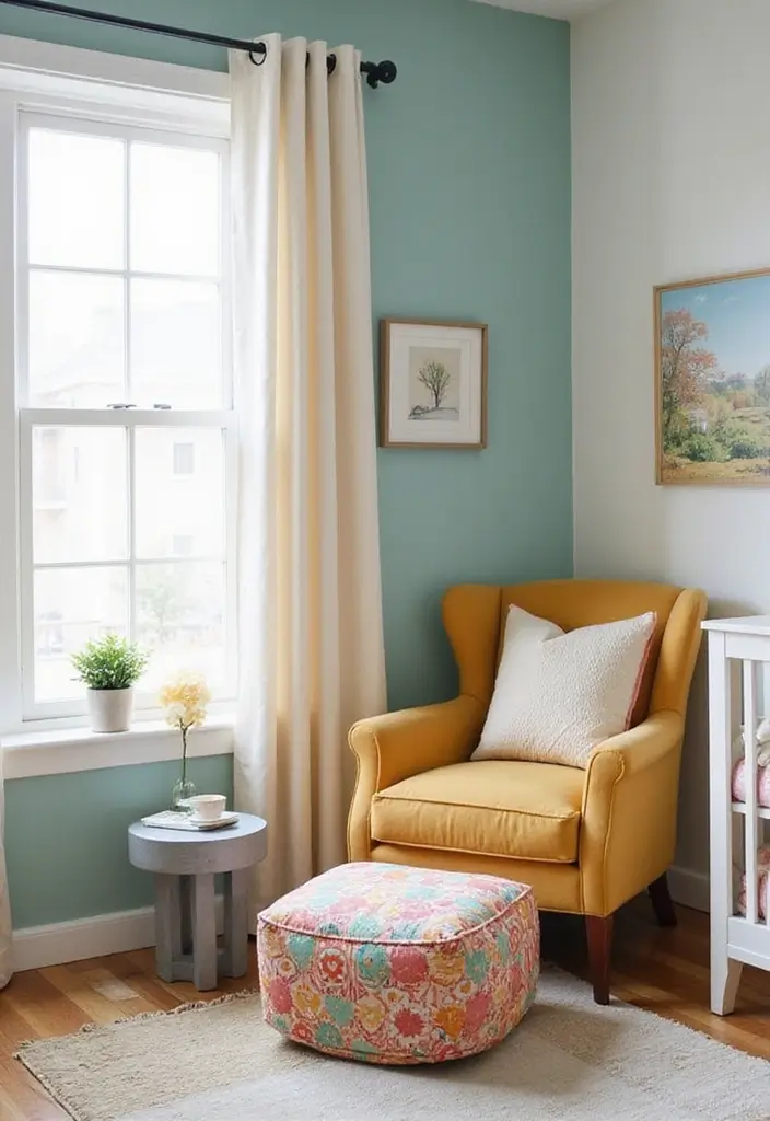 30 Nursery Corner Ideas That Make the Most of Small Spaces - 29. Storage Ottoman