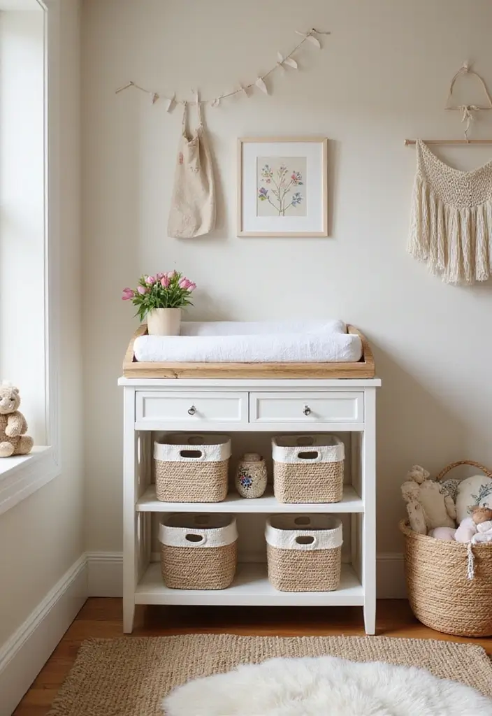 30 Nursery Corner Ideas That Make the Most of Small Spaces - 3. Corner Changing Table