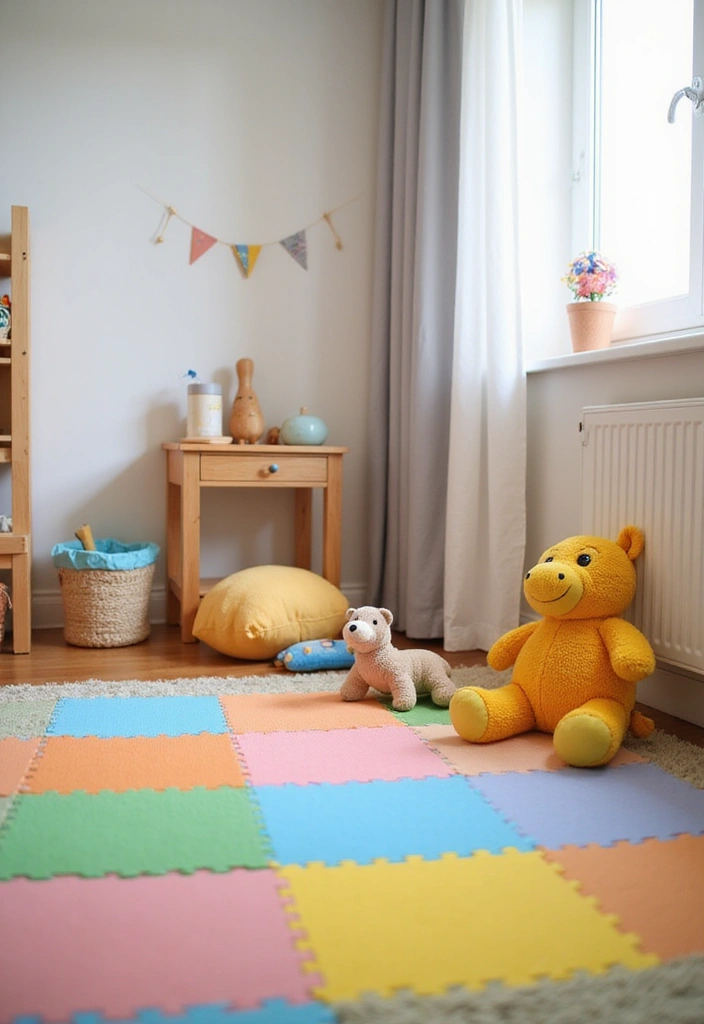 30 Small Nursery Ideas That Maximize Every Inch of Space 10 30 Small Nursery Ideas That Maximize Every Inch of Space - 10. Foldable Play Mats for Space Efficiency