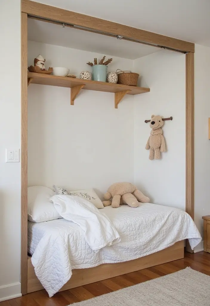 30 Small Nursery Ideas That Maximize Every Inch of Space 15 30 Small Nursery Ideas That Maximize Every Inch of Space - 15. Utilize a Murphy Bed for Sleepovers