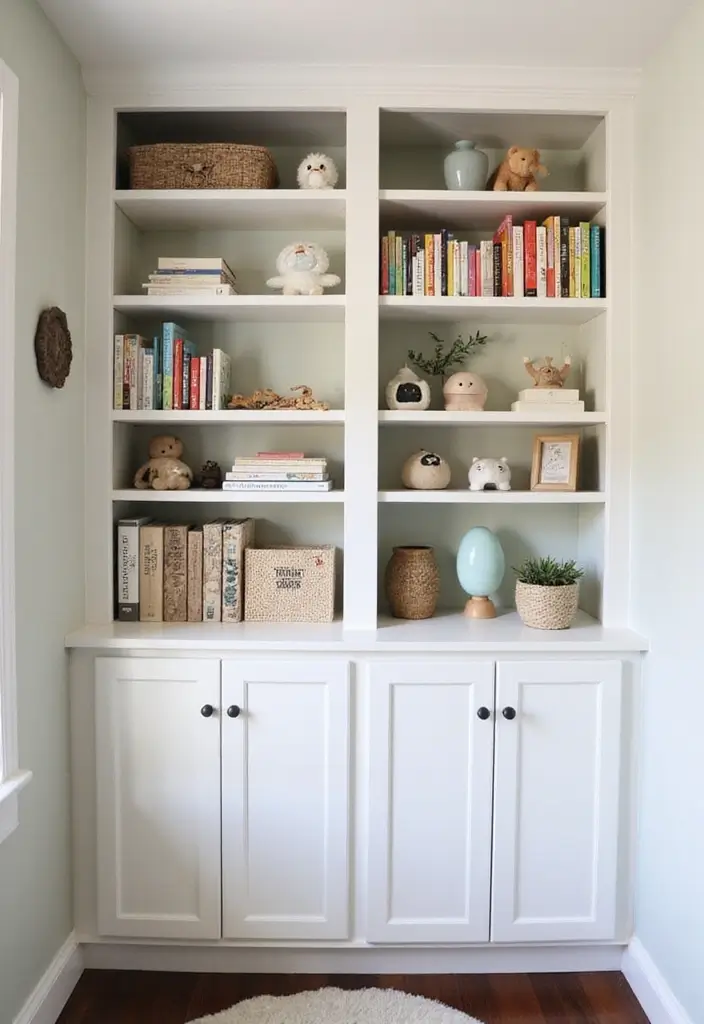 30 Small Nursery Ideas That Maximize Every Inch of Space 19 30 Small Nursery Ideas That Maximize Every Inch of Space - 19. Custom Built-Ins for Maximum Storage