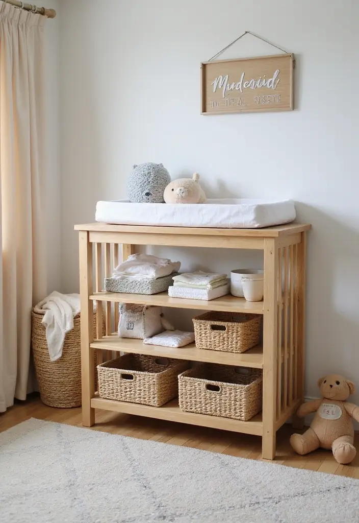 30 Small Nursery Ideas That Maximize Every Inch of Space 2 30 Small Nursery Ideas That Maximize Every Inch of Space - 2. Opt for a Changing Table with Storage