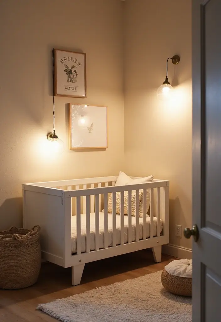 30 Small Nursery Ideas That Maximize Every Inch of Space 24 30 Small Nursery Ideas That Maximize Every Inch of Space - 24. Use Mounted Lighting Fixtures