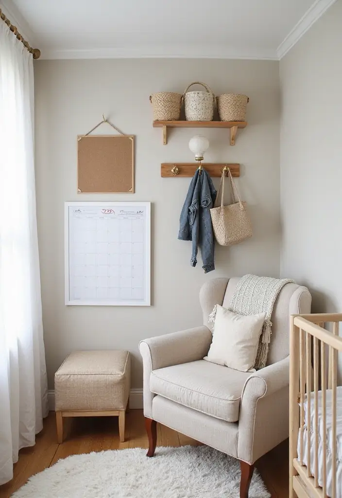 30 Small Nursery Ideas That Maximize Every Inch of Space 25 30 Small Nursery Ideas That Maximize Every Inch of Space - 25. Create a Practical Family Command Center