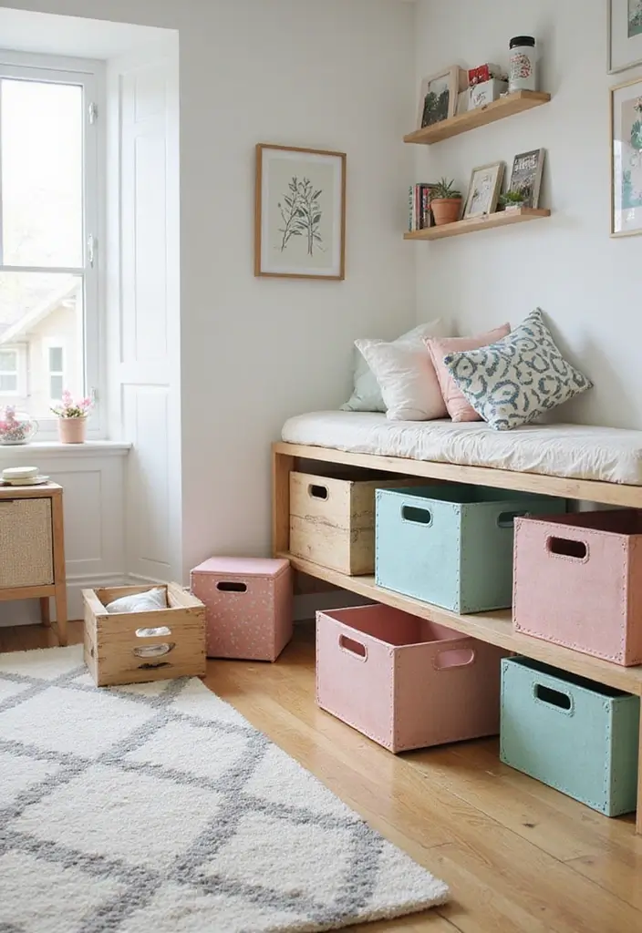 30 Small Nursery Ideas That Maximize Every Inch of Space 28 30 Small Nursery Ideas That Maximize Every Inch of Space - 28. Clever Floor Storage