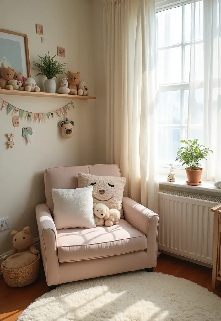 30 Small Nursery Ideas That Maximize Every Inch of Space 29 30 Small Nursery Ideas That Maximize Every Inch of Space - 29. Use Decorative Pillows for Functionality