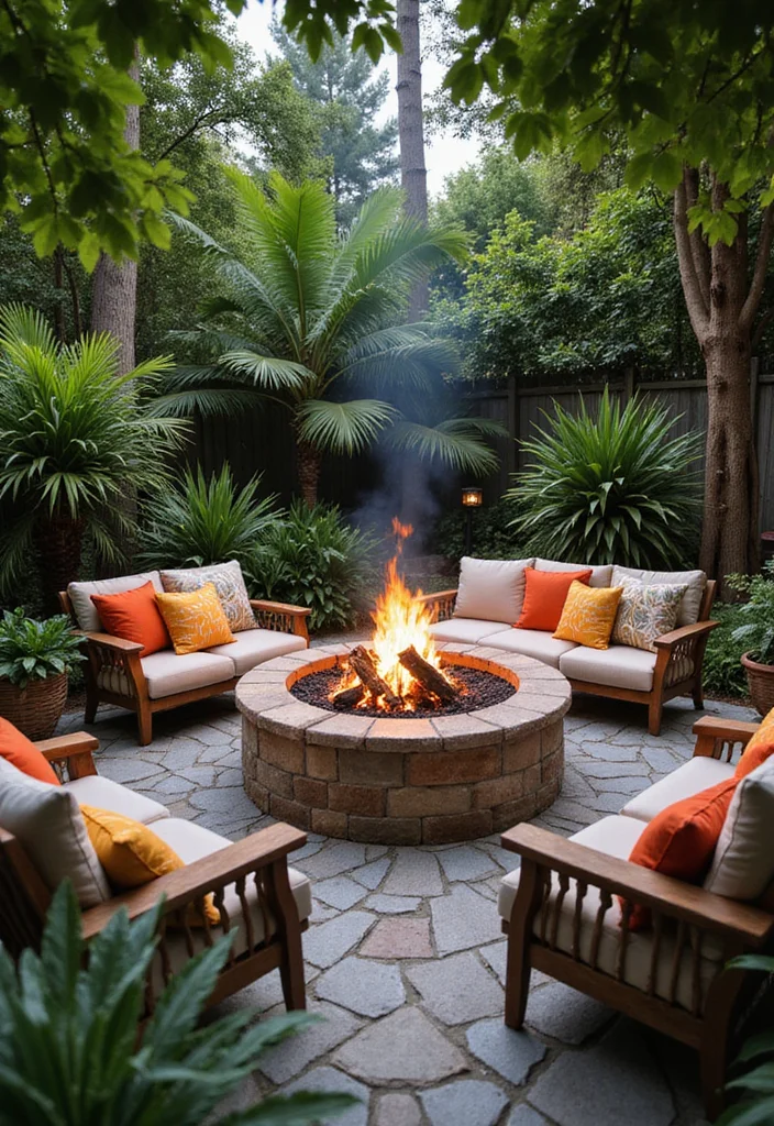 12 Backyard Ideas Florida for Lush Warm Tropical Landscapes - 2. Cozy Fire Pits