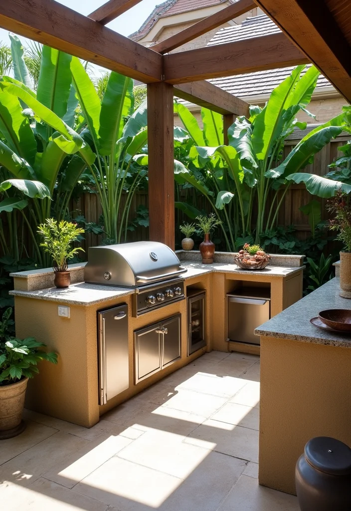 12 Backyard Ideas Florida for Lush Warm Tropical Landscapes - 9. Outdoor Kitchens