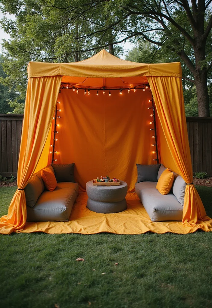 12 Backyard Ideas Minecraft for Fun Creative Outdoor Builds - 5. Gaming Zone with Canopy