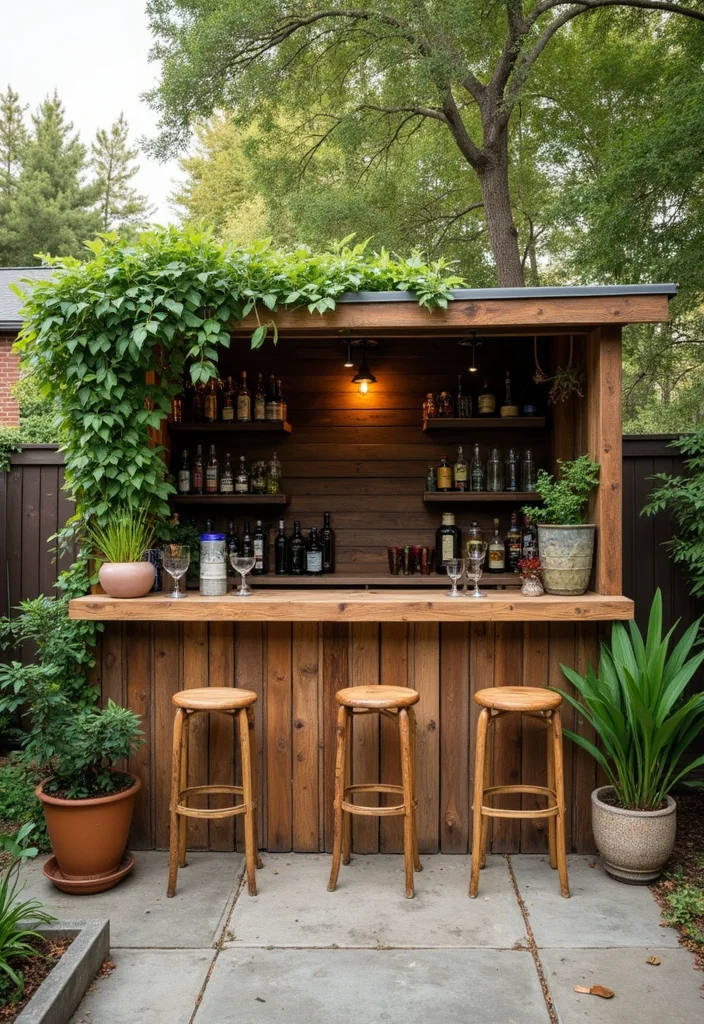 12 Backyard Pool Bar Ideas for Fun Relaxed Outdoor Entertaining - 12. Eco-Friendly Bar Area