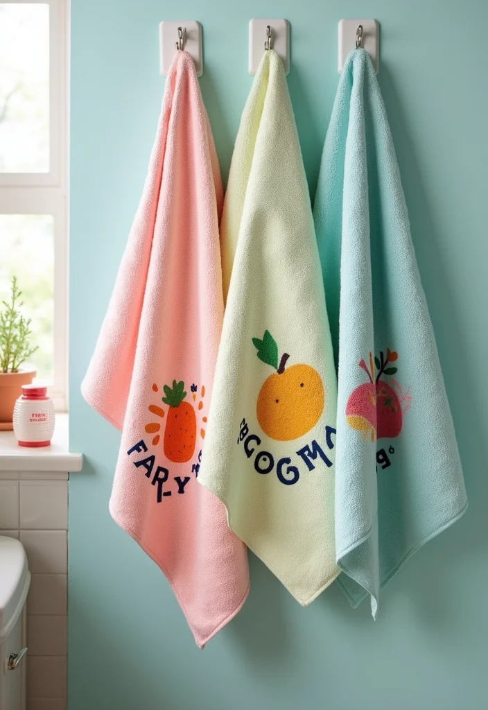 12 Bathroom Toca Boca Ideas for Cute Fun Creative Designs 6. Personalized Towel Sets