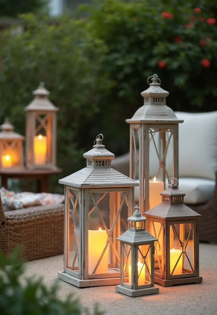 12 Beachy Backyard Ideas for Breezy Light Coastal Style - 2. Coastal Lanterns