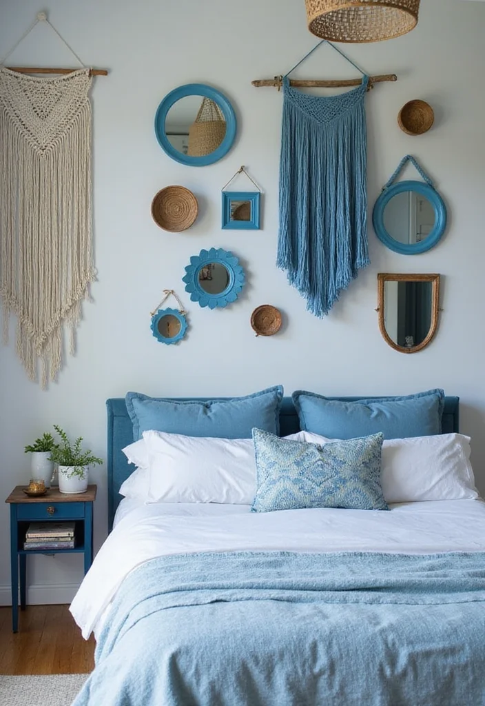 12 Bedroom Ideas Blue for Calm Cool Peaceful Living - 10. Blue Wall Décor Elements