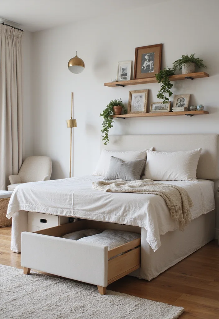 12 Bedroom in Living Room Ideas for Small Space Smart Living - 3. Smart Storage Solutions