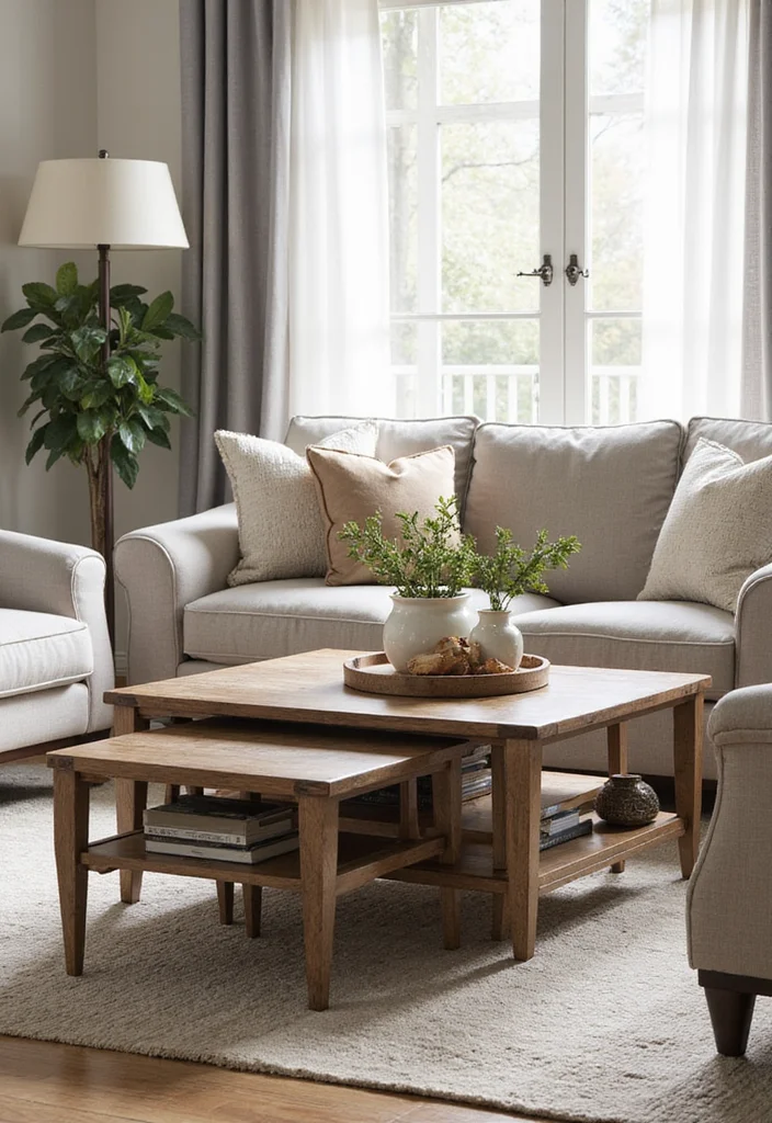 12 Bedroom in Living Room Ideas for Small Space Smart Living - 5. Multi-Functional Coffee Tables