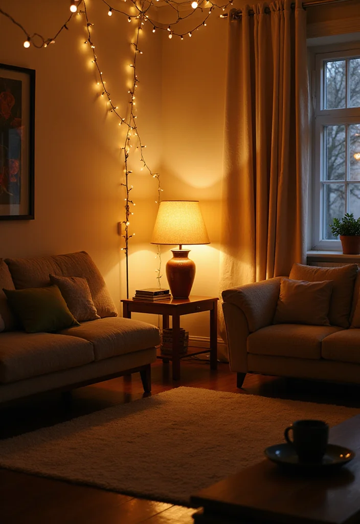 12 Bedroom in Living Room Ideas for Small Space Smart Living - 8. Layered Lighting Solutions