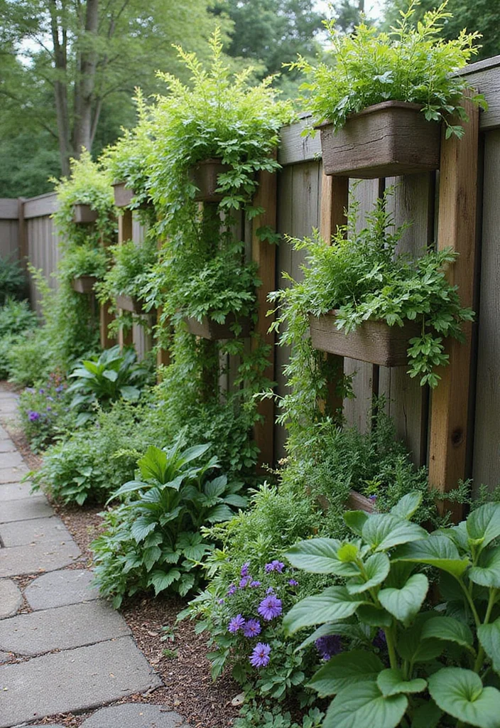 12 Cheap Backyard Privacy Ideas for Simple Budget-Friendly Barriers - 5. Vertical Garden Planters