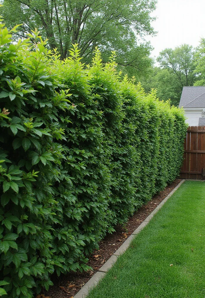 12 Cheap Backyard Privacy Ideas for Simple Budget-Friendly Barriers - 8. Privacy Hedge