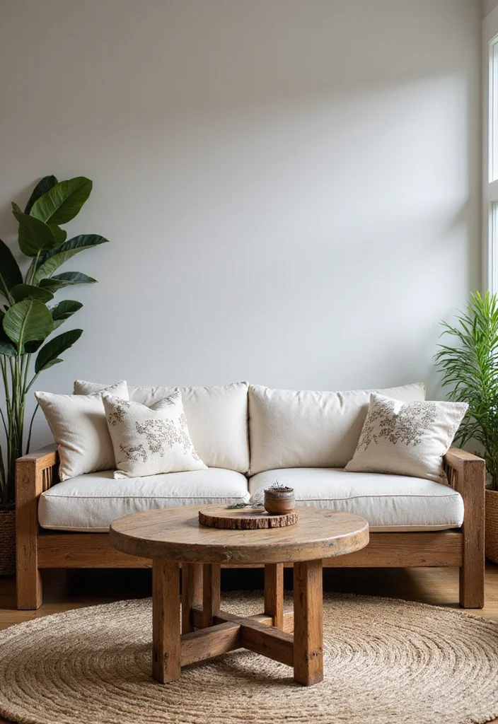 12 Couch Ideas Living Room for Comfy Stylish Seating - 1. Reclaimed Wood Frame Sofas