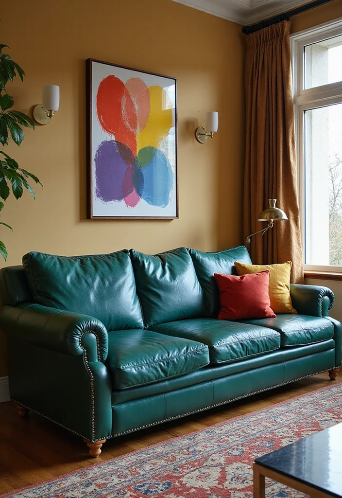 12 Leather Sofas Living Room Ideas for Rich Cozy Modern Style 12 12 Leather Sofas Living Room Ideas for Rich Cozy Modern Style 2. Bold Colors to Make a Statement