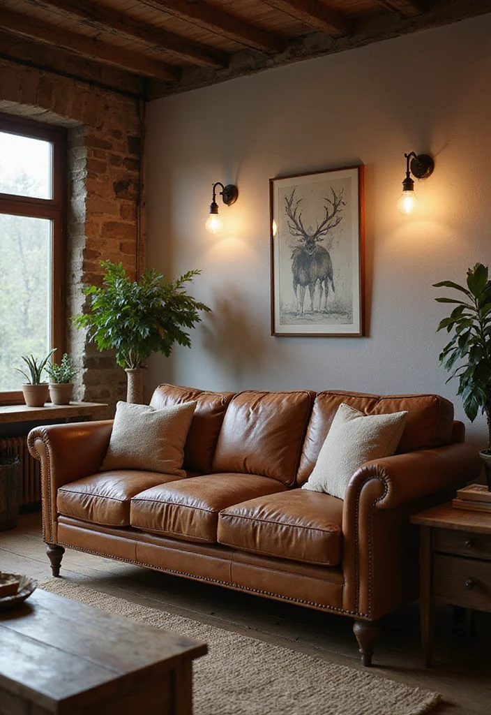 12 Leather Sofas Living Room Ideas for Rich Cozy Modern Style 78 12 Leather Sofas Living Room Ideas for Rich Cozy Modern Style 8. Rustic Meets Modern